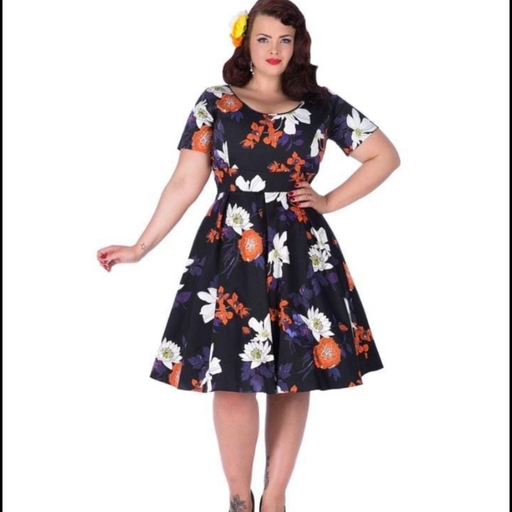 Lady V Vintage Phoebe Dress Sz UK 16